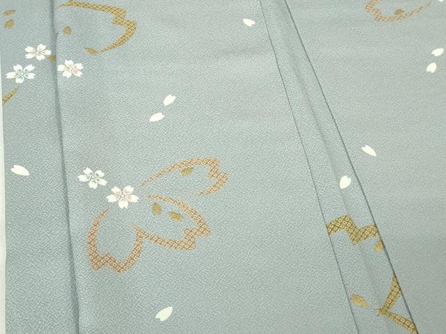 平和屋着物∞極上　長羽織　舞桜　淡藤色地　金彩　逸品　未使用　DZAB6986kh6