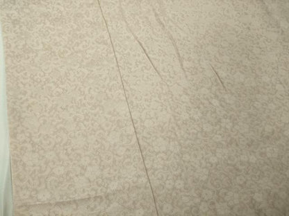 平和屋着物∞極上　道中着　スリーシーズン　春夏秋　塵除け　友禅　花唐草紋紗　雪輪　松竹梅　灰梅色地　逸品　DZAB6987kh6