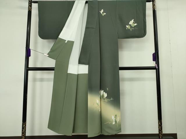 平和屋着物●極上　名門染元　秀美　十日町友禅　訪問着　木蘭　千歳茶色地　暈し染め　逸品　DZAB6989kh6