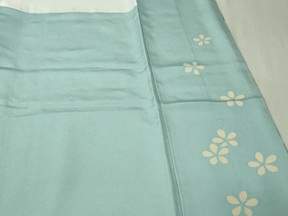 平和屋着物●極上　振袖　刺繍　舞花文　暈し染め　金糸　銀通し地　逸品　未使用　DZAB6990kh6
