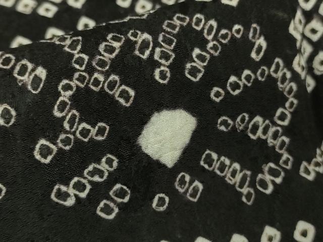 平和屋本店●極上　中国三大刺繍　スワトウ刺繍　刺し子　刺繍　訪問着　絞り　名物裂　黒地　さが美扱い　逸品　未使用　DZAB6994kh6