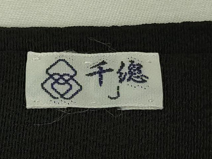 平和屋本店●極上　創業460年・千總　黒留袖　駒刺繍　御所車風景花鳥文　金彩　逸品　DZAB6995kh6