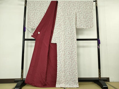 平和屋着物●極上　撫松庵　小紋　いろは唄　うさぎとかめ　洗える着物　逸品　DZAB7004kh6