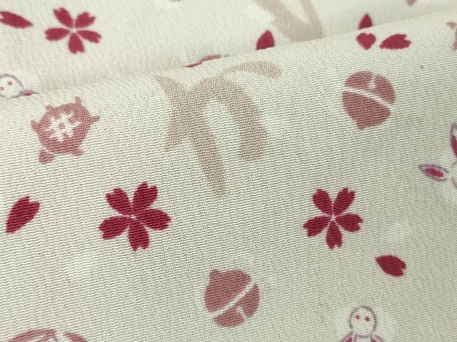 平和屋着物●極上　撫松庵　小紋　いろは唄　うさぎとかめ　洗える着物　逸品　DZAB7004kh6