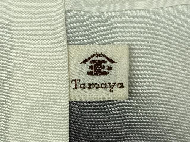 平和屋本店●極上 人間国宝 初代 六谷梅軒(六谷紀久男) 染師:野村秀夫 江戸小紋 角通し 羊羹色×絹鼠色 反端付き 逸品 未使用　DZAB7010kh6