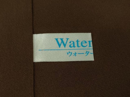 平和屋本店●極上　キモノデザイナー　斉藤上太郎　訪問着　お召地　手描き　流水梅松文　赤墨色地　銀糸　逸品　DZAB7024kh6