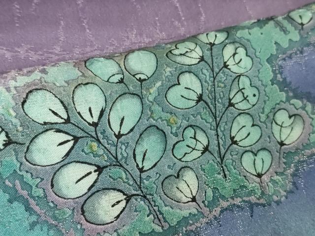 平和屋本店●極上　 吉乃一廉　幻の辻が花　振袖　暈し染め　銀通し地　逸品　DZAB7025kh6