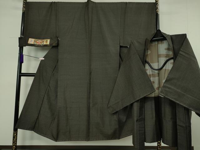 平和屋本店●極上　男性　本場大島紬　アンサンブル　キングサイズ　重田織物謹製　鑑定書・証紙付き　逸品　未使用　DZAB7037kh6