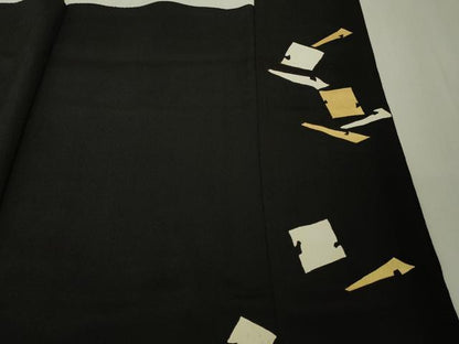 平和屋本店●極上　銀座　志ま亀　黒留袖　駒刺繍　花丸文　たとう紙付き　逸品　DZAB7042kh6