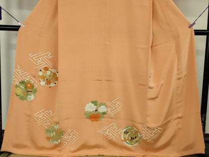 平和屋本店●極上　銀座　志ま亀　色留袖　花丸文　洒落柿色地　金彩　逸品　DZAB7043kh6