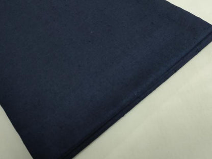 平和屋着物●極上　九寸開き名古屋帯　紬地　ろうけつ染め　本藍　立波花文　紺色地　逸品　DZAB7057kh6