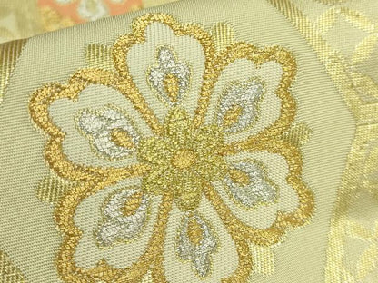 平和屋着物●極上　西陣　川島織物　六通柄　本袋帯　亀甲花文　金銀糸　逸品　DZAB7069kh6