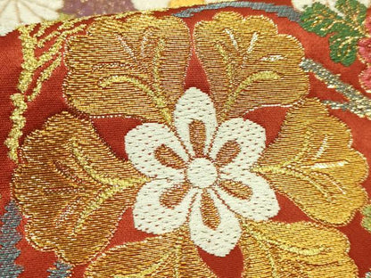 平和屋着物●極上　六通柄袋帯　唐織　花鳥文　金銀糸　逸品　DZAB7071kh6