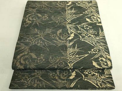 平和屋着物●極上　手染屋　吉兵衛　両面　全通柄袋帯　ふくら雀　逸品　DZAB7072kh6