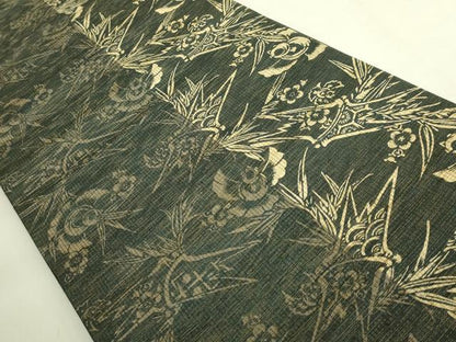 平和屋着物●極上　手染屋　吉兵衛　両面　全通柄袋帯　ふくら雀　逸品　DZAB7072kh6