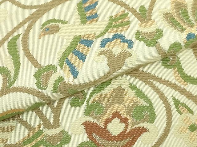 平和屋着物●極上　西陣　川島織物　六通柄　本袋帯　花鳥文　金糸　逸品　DZAB7079kh6