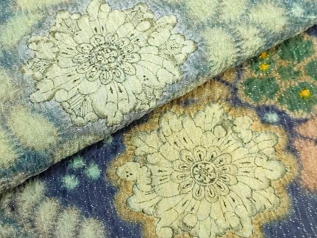 平和屋本店●極上　初代　久保田一竹　幻の辻が花　太鼓柄袋帯　金通し地　逸品　DZAB7086kh6