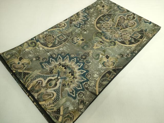 平和屋本店●極上　中国三大刺繍　スワトウ刺繍　汕頭刺繍　袋帯　洋花文　金銀彩　逸品　DZAB7089kh6