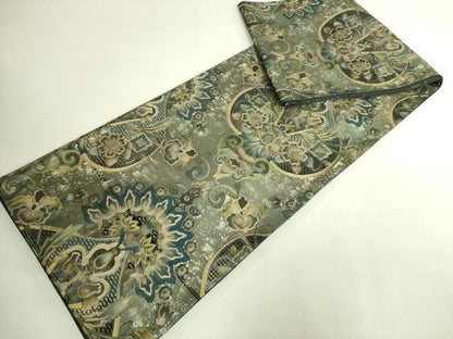 平和屋本店●極上　中国三大刺繍　スワトウ刺繍　汕頭刺繍　袋帯　洋花文　金銀彩　逸品　DZAB7089kh6