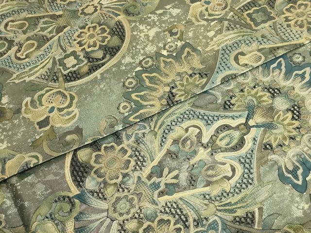 平和屋本店●極上　中国三大刺繍　スワトウ刺繍　汕頭刺繍　袋帯　洋花文　金銀彩　逸品　DZAB7089kh6