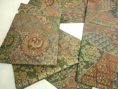平和屋本店●極上　中国三大刺繍　スワトウ刺繍　汕頭刺繍　全通柄袋帯　名物裂花鳥文　金彩　逸品　DZAB7096kh6