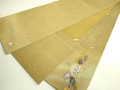 平和屋本店●極上　久保田一竹　幻の辻が花　太鼓柄袋帯　金通し地　逸品　DZAB7111kh6