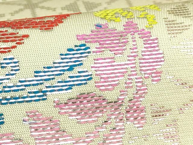 平和屋本店●極上　龍村美術織物　たつむら　太鼓柄　本袋帯　対寿楽鳥　金銀糸　逸品　DZAB7125kh6