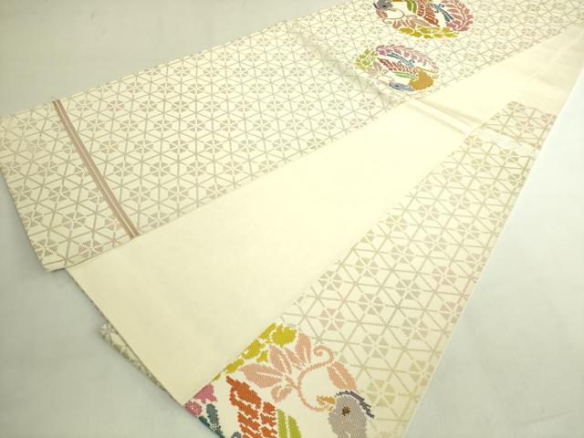 平和屋本店●極上　龍村美術織物　たつむら　太鼓柄　本袋帯　対寿楽鳥　金銀糸　逸品　DZAB7125kh6