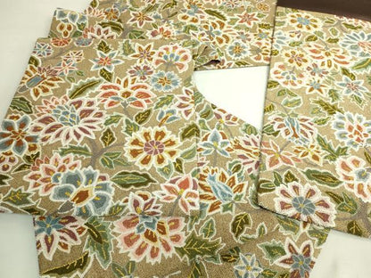 平和屋本店●最高級　中国三大刺繍　総相良刺繍　総刺繍　袋帯　200万粒　総詰め　更紗花文　金糸　逸品　DZAB7127kh6