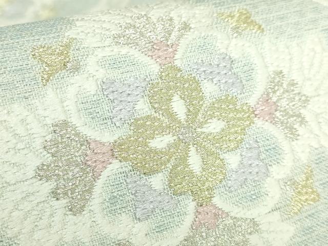 平和屋着物＊極上　夏物　六通柄袋帯　唐織　正倉院花文　金銀糸　逸品　DZAB7137kh6