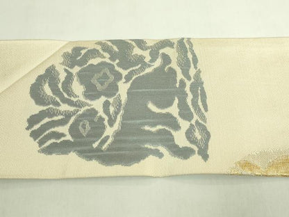 平和屋本店●極上　洛風林　工芸帯地　九寸名古屋帯　花兎　金銀糸　逸品　DZAB7144kh6
