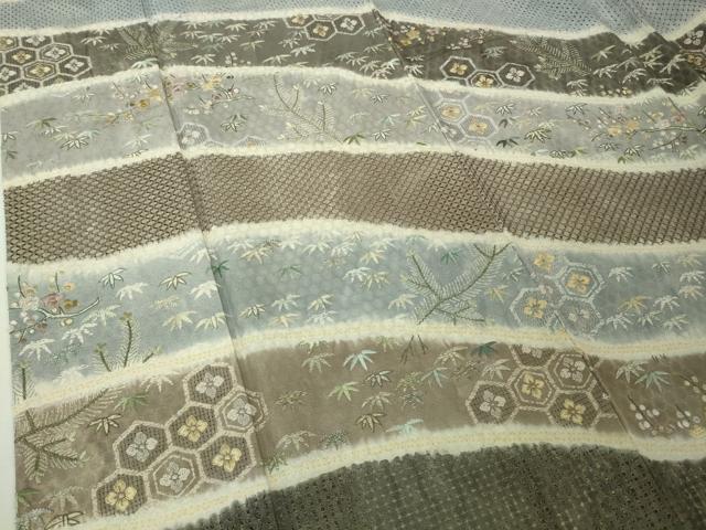 平和屋本店●極上　中国三大刺繍　スワトウ刺繍　汕頭刺繍　総刺繍　訪問着　松竹梅　金糸　さが美扱い　逸品　DZAB7157kh6