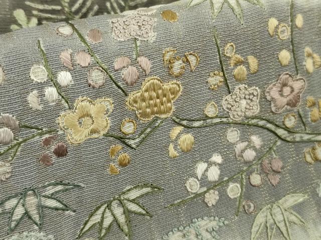 平和屋本店●極上　中国三大刺繍　スワトウ刺繍　汕頭刺繍　総刺繍　訪問着　松竹梅　金糸　さが美扱い　逸品　DZAB7157kh6