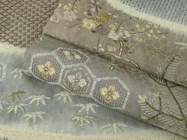 平和屋本店●極上　中国三大刺繍　スワトウ刺繍　汕頭刺繍　総刺繍　訪問着　松竹梅　金糸　さが美扱い　逸品　DZAB7157kh6