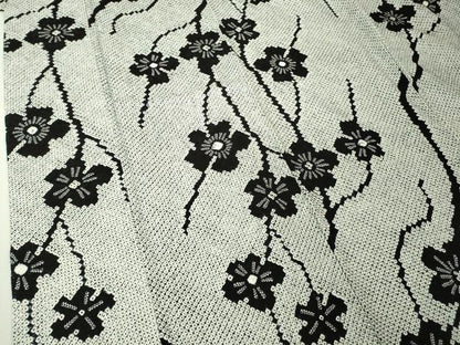 平和屋本店●極上　本疋田絞り　振袖　枝梅　白×黒　ほていや扱い　逸品　DZAB7158kh6