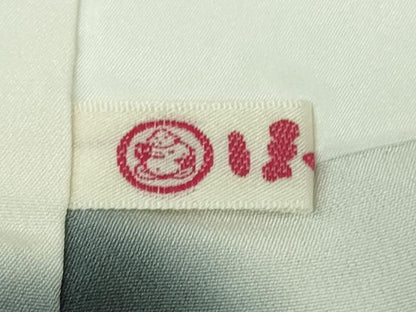 平和屋本店●極上　本疋田絞り　振袖　枝梅　白×黒　ほていや扱い　逸品　DZAB7158kh6