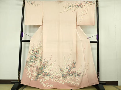 平和屋本店●極上　本加賀友禅作家　大村洋子　訪問着　枝花文　洗柿色　暈し染め　高島屋扱い　逸品　DZAB7159kh6