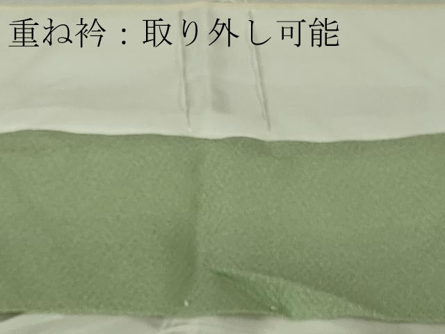 平和屋本店●極上　訪問着　友禅　作家物　芒　すすき　鳥の子色地　暈し染め　逸品　DZAB7160kh6