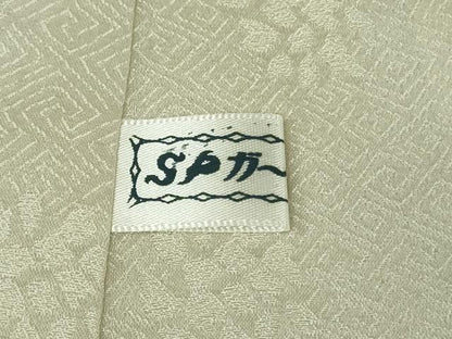 平和屋本店●極上　皇室献上作家　藤井寛　訪問着　駒刺繍　鴛鴦花文　白花色地　金彩　反端付き　逸品　未使用　DZAB7162kh6