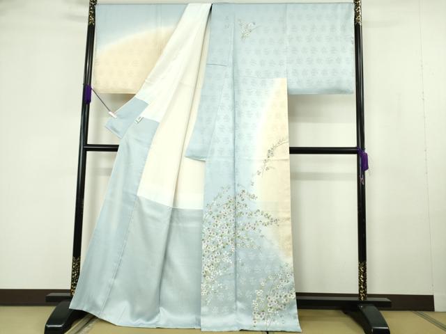 平和屋着物●極上　訪問着　枝花文　暈し染め　逸品　DZAB7165kh6