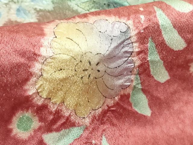 平和屋本店●極上　伯河貞雄　振袖・長襦袢(無双仕立て)セット　辻が花　暈し染め　逸品　DZAB7167kh6