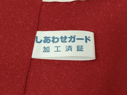 平和屋本店●極上　振袖・長襦袢(無双仕立て・半衿刺繍)セット　刺繍　薔薇　バラ　舞蝶花文　黒地　金銀彩　逸品　DZAB7168kh6