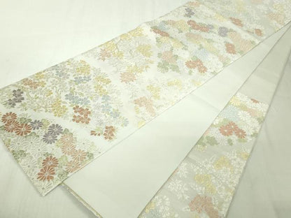 平和屋本店●極上　訪問着・長襦袢(無双仕立て)・袋帯セット　駒刺繍　雪輪吉祥花文　暈し染め　金彩　逸品　DZAB7169kh6