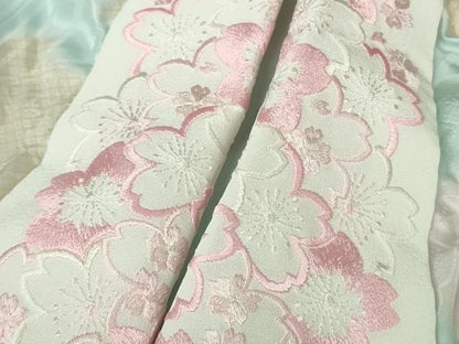 平和屋本店●極上　振袖・長襦袢(無双仕立て・半衿刺繍)セット　辻が花　絞り　暈し染め　金彩　銀通し地　逸品　DZAB7170kh6