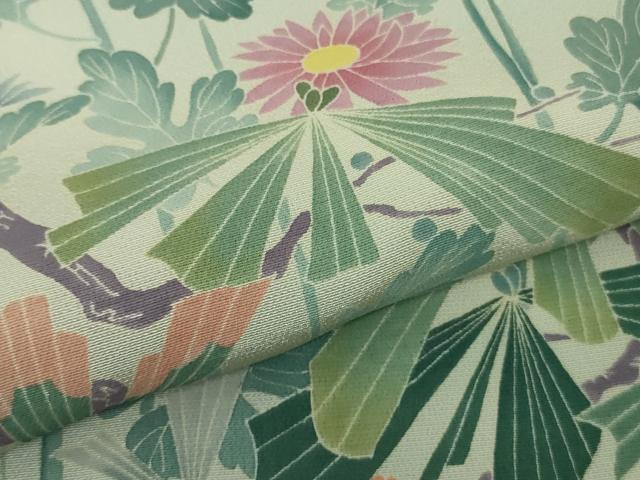 平和屋着物●極上　訪問着　作家物　松菊笹文　白緑色地　暈し染め　逸品　DZAB7174kh6