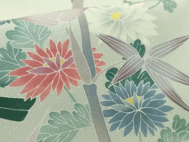 平和屋着物●極上　訪問着　作家物　松菊笹文　白緑色地　暈し染め　逸品　DZAB7174kh6