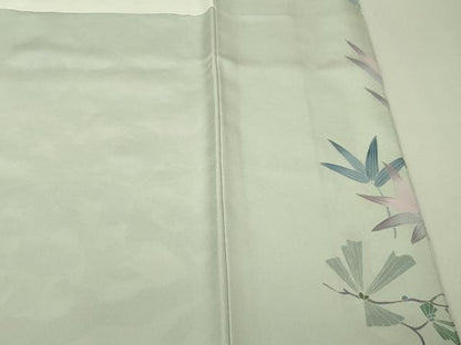 平和屋着物●極上　訪問着　作家物　松菊笹文　白緑色地　暈し染め　逸品　DZAB7174kh6