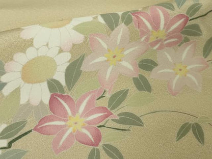 平和屋着物●極上　訪問着　友禅　作家物　吉祥花文　蒸栗色地　逸品　DZAB7175kh6