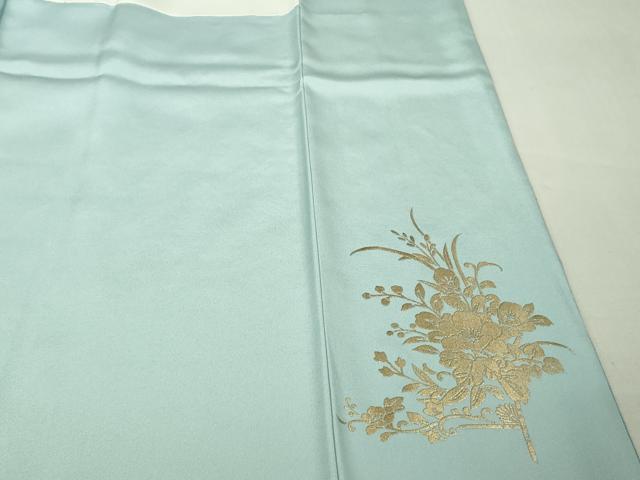平和屋本店●極上 金彩友禅 卓越技能者・名工・和田光正 訪問着 花鳥文 空色地　暈し染め　金銀彩　京都きもの友禅扱い　逸品　DZAB7181kh6