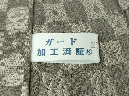 平和屋本店▽極上　男性　西陣 京都友禅作家集団　名門 倉染匠 一乃倉　お召　単衣　市松　宝尽くし　反端付き　逸品　未使用　DZAB7190kh6